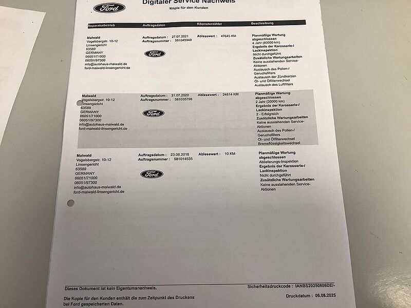 Ford KA+ 1.2 Ti-VCT Black/White 1. Hdn.