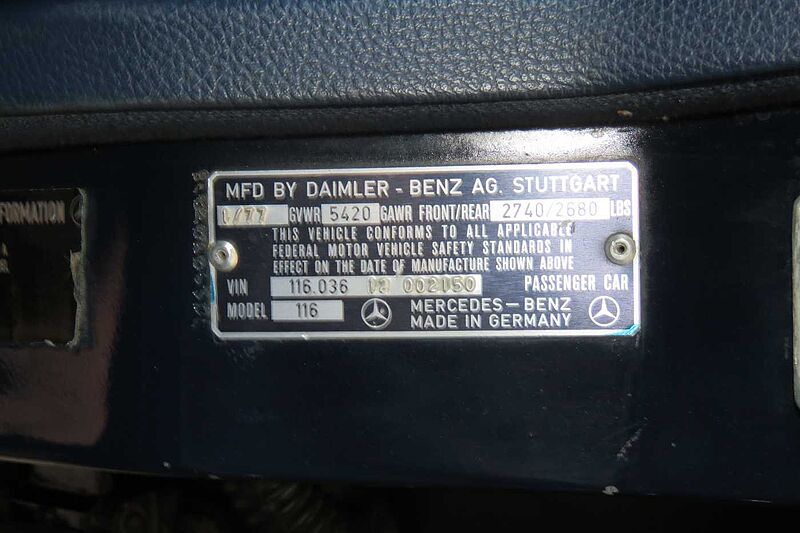 Mercedes-Benz Verkauft : W 116 450 SEL 6.9 V8 Automatic / Klima